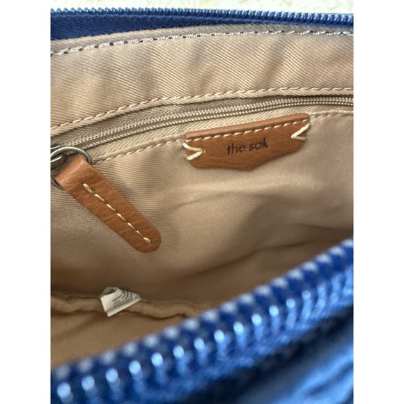 NWT The Sak Tess Navy Blue Quilted Recycled Polyester Crossbody Bag Travel Beach - Picture 9 of 11